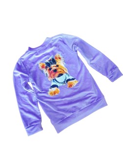Bluza welur, piesek, YORK