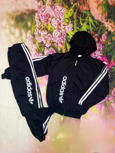 Komplet dziecięcy turecki ADIDAS, bluza na zamek, delikatnie ocieplany