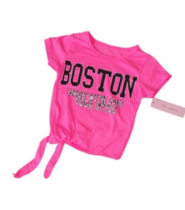 Koszulka letnia neonowa dziewczęca BOSTON