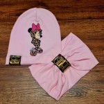 Komplet czapka i komin dziewczęcy MYSZKA MINNIE